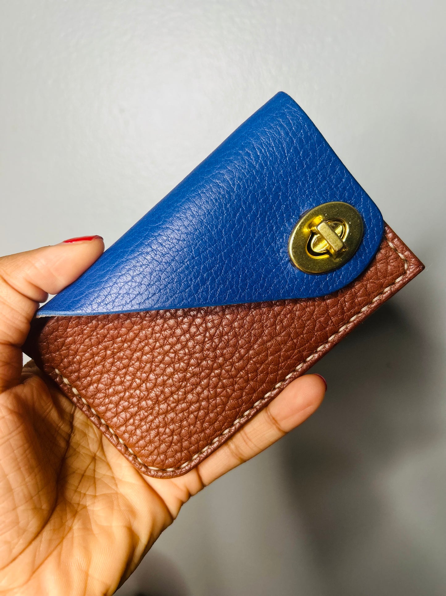 Blue Mini Milled Bag Wallet