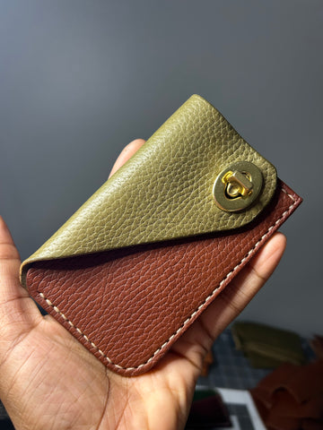 Olive & Brown mini bag wallet