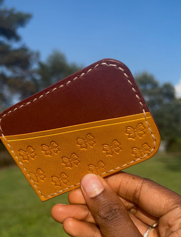 Bow stamped Card Holder!