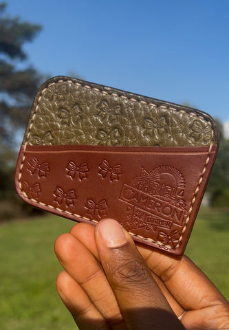 Bow stamped Card Holder!