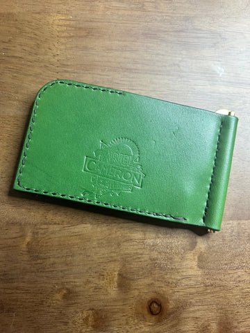 Money Clip Wallet- Deep Green & Black