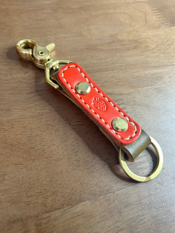 Strawberry Joy Swivel Clasp Keychain 🍓💛
