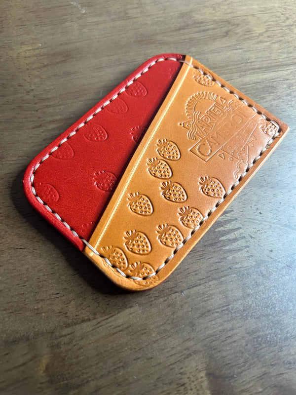 Strawberry Joy Card Holder Wallet - Red & Tan🍓🍓