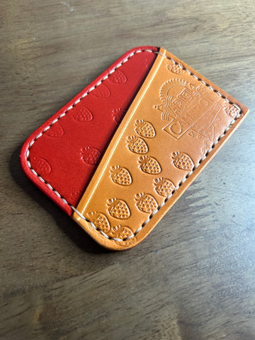 Strawberry Joy Card Holder Wallet - Red & Tan🍓🍓