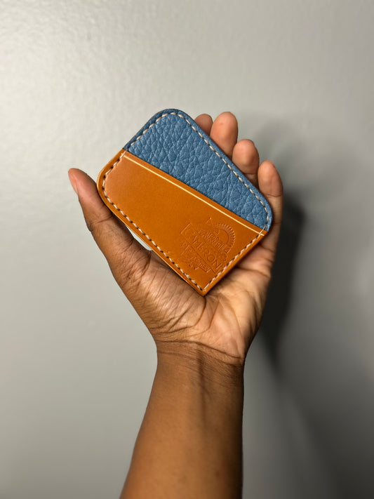 Blue rain colored card holder wallet