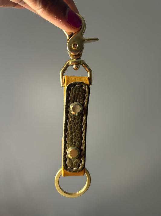 Olive & yellow Keychain
