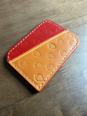 Strawberry Joy Card Holder Wallet - Red & Tan🍓🍓