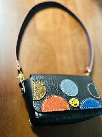 Mini Black Polka Shoulder Bag Product Image