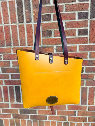 Polka Dot One of a kind Tote Bag- Brown with Olive!