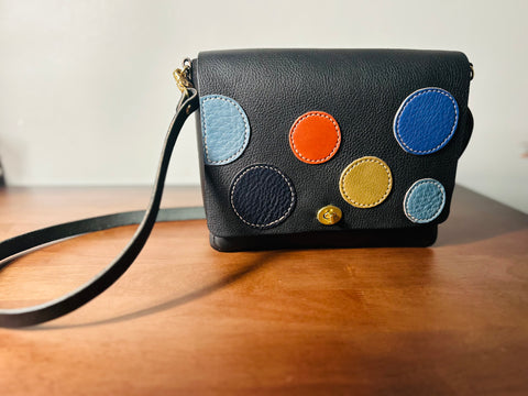 Large Polka Dot crossbody purse!