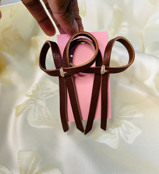 Bow Leather Earrings