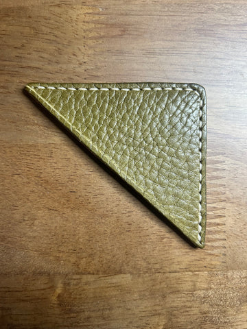 Corner Bookmark- Olive Milled