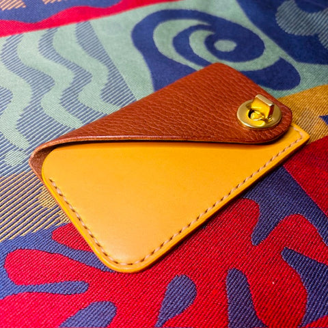 Mini Bag Wallet - brown/mustard